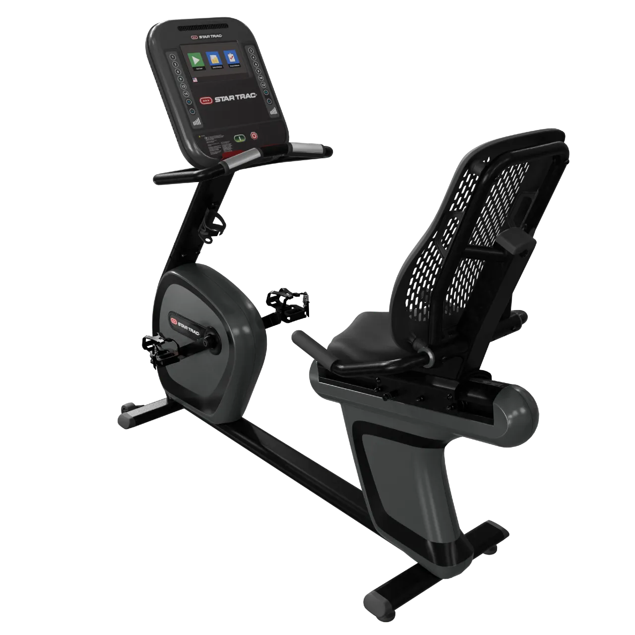 Prøv Star Trac 4-series recumbent bike hos Fitness Engros