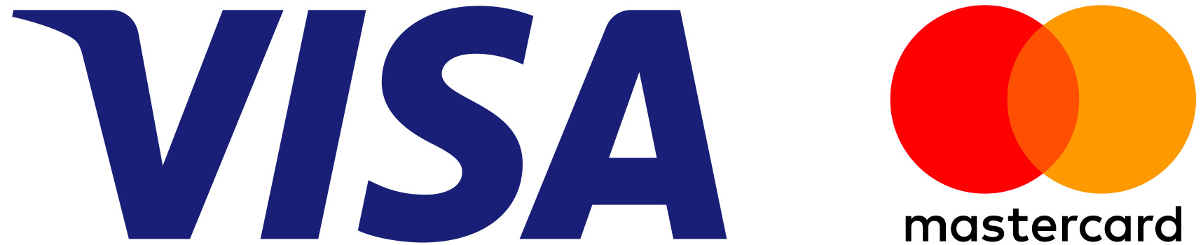 Mastercard, VISA Mastercard, VISA