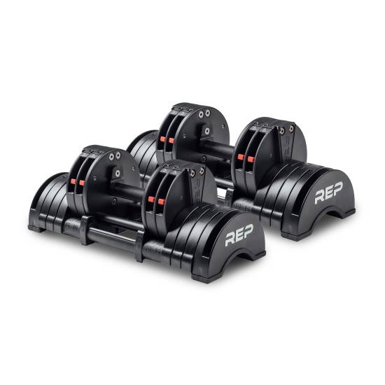 REP Fitness QuickDraw Adjustable Dumbbell - 15 kg (Sett) fra REP Fitness