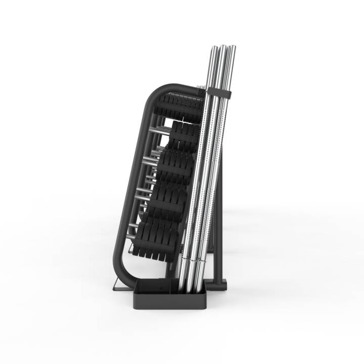 LMX. Studio Pump Rack for 33 sett med barbell-stenger til gruppetrening og treningssenter