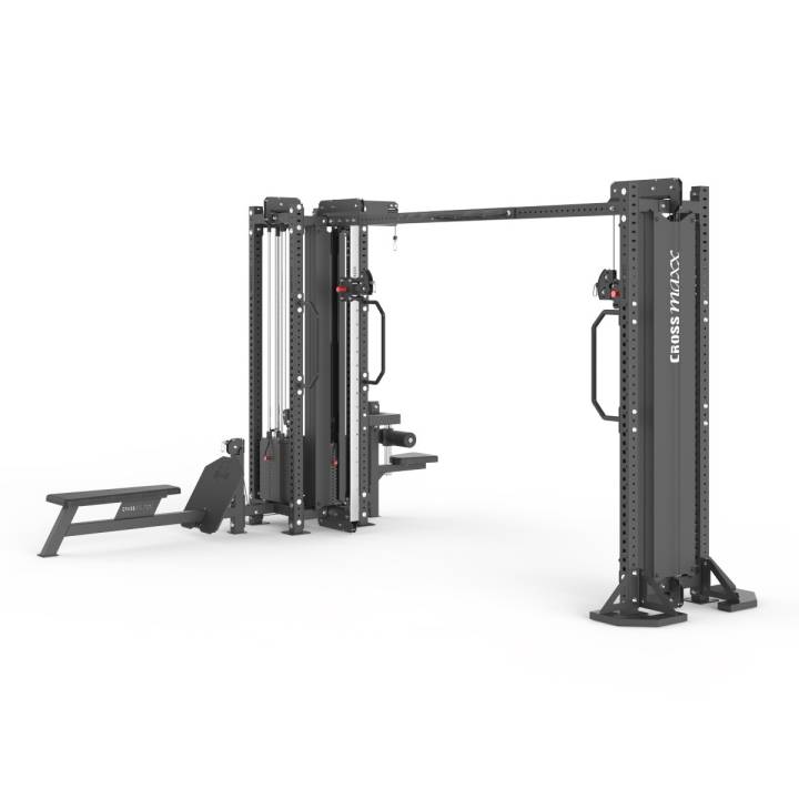 Crossmaxx kabeltårn med 5-station multi-station til styrketrening i treningssenter