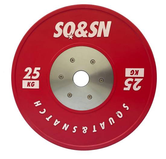 SQ&SN Competition Bumper Plate 25 kg Red fra SQ&SN