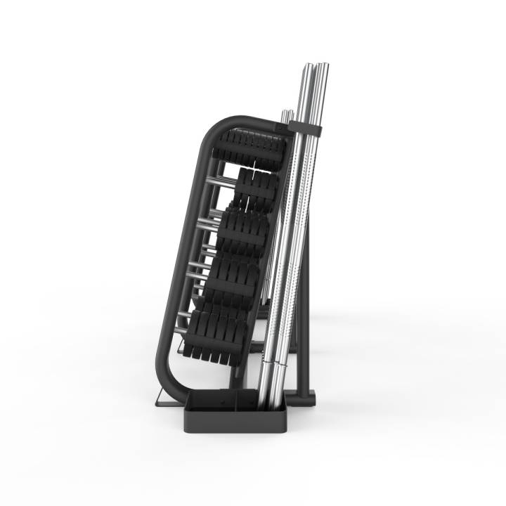 LMX. Studio Pump Rack for 22 sett pumpstenger og vektskiver til gruppetrening i treningssenter