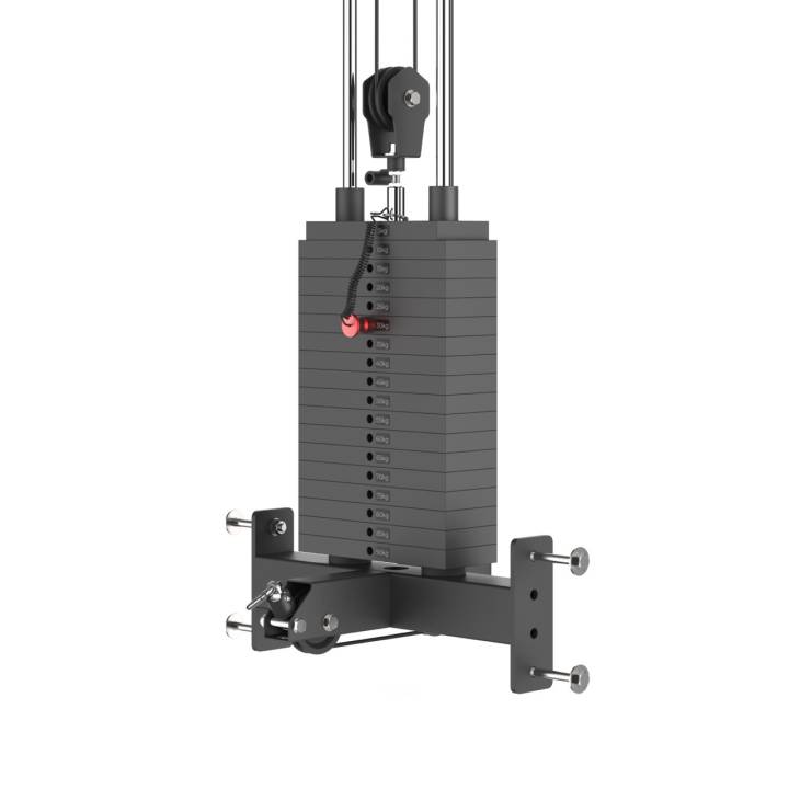 Crossmaxx kabeltårn til biceps og triceps med vektmagasin til styrketrening i treningssenter og hjemmegym