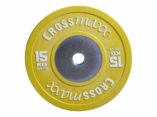 Crossmaxx Competition Bumper Plate 15 kg Yellow Crossmaxx Competition Bumper Plate 15 kg Yellow