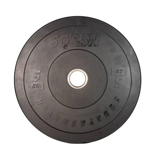 SQ&SN Bumper Plate 5 kg Black SQ&SN Sort Bumper Plate Vægtskive 5 kg