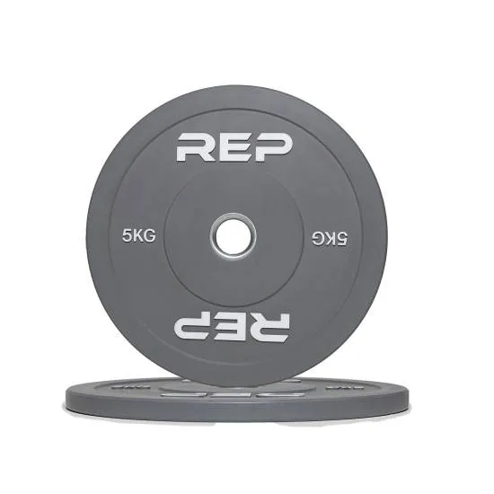 REP Fitness Bumper Plate 5 kg (Sett) - Grå fra REP Fitness REP Fitness Bumper Plate 5 kg (Sett) - Grå fra REP Fitness