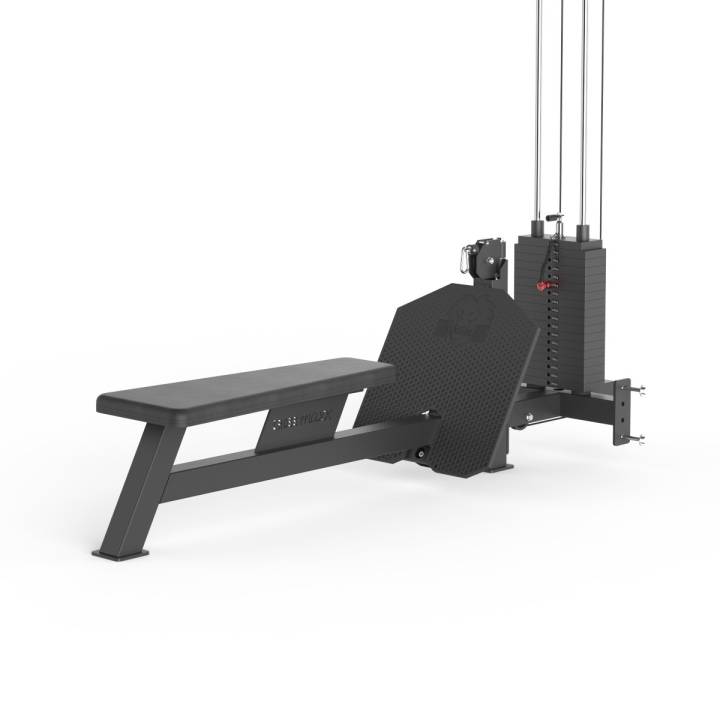 Crossmaxx Cable Low Row kabeltårn med sittende sete til ryggtrening og styrketrening i treningssenter