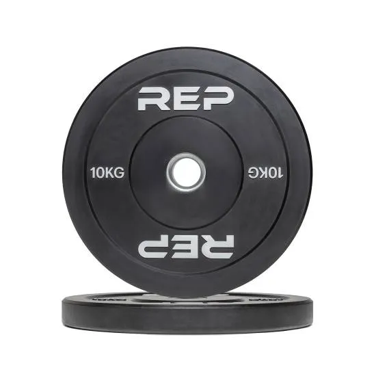 REP Fitness Bumper Plate, 10 kg - Svart fra REP Fitness REP Fitness Bumper Plate, 10 kg - Svart fra REP Fitness