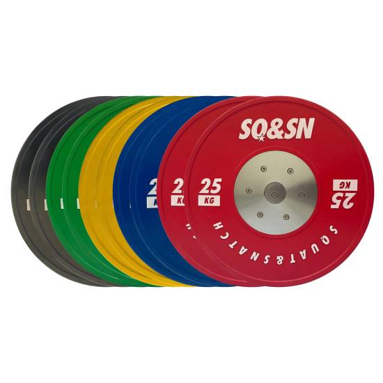 SQ&SN Vægtløftning Vægtsæt 150 kg farvet