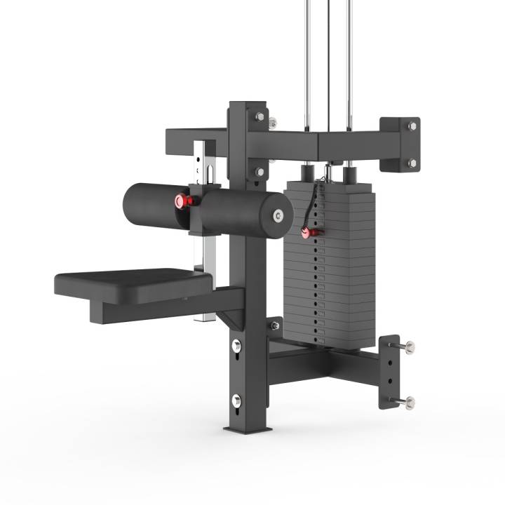 Crossmaxx kabeltårn til lat pulldown med vektmagasin til styrketrening i treningssenter