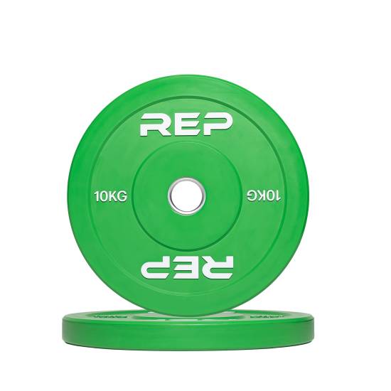 REP Fitness Bumper Plate 10 kg - Grønn fra REP Fitness