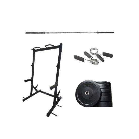 SQ&SN Styrkesæt 150 kg m. Squat rack