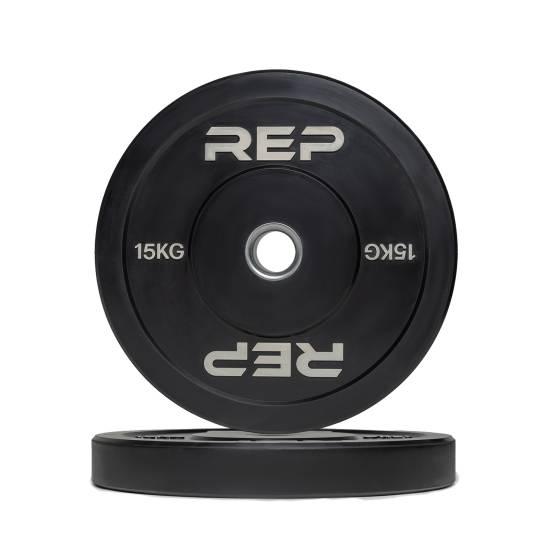 REP Fitness Bumper Plate 15 kg - Sort fra REP Fitness