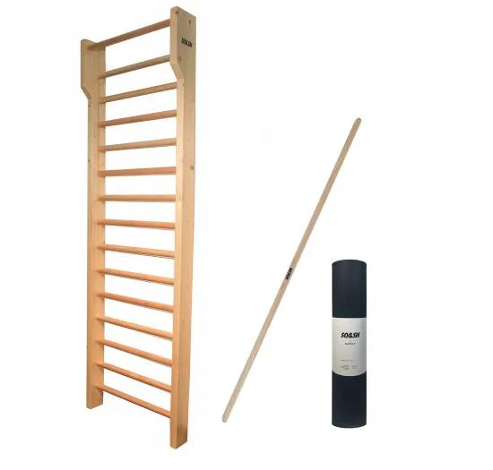 SQ&SN Ribbevegg Natur m. Matte og Stav SQ&SN Ribbevegg Natur m. Matte og Stav